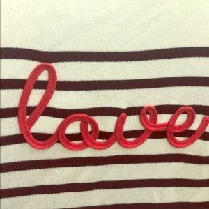 Marled LOVE graphic LS sweater